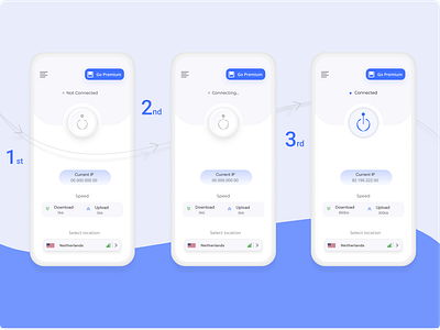 VPN App design (Ux/Ui design) design minimal design minimalism ui user experience user interface ux