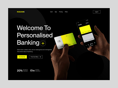 Rebankk. Yellow Version app design graphic design ui ux web design