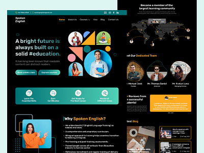 E-learning Website Ui branding design e learning eduction eduction website english wensite ui leaning web ui new design online leaning online leaning website spoken english website study abroad website ui ux visa web design website ui