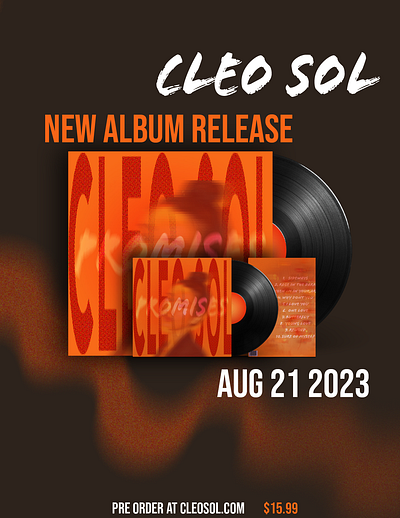 Cleo Sol Album Cover album cover branding digital art graphic design illustration magazine photo cover photoshop typography