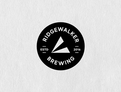 Ridgewalker Logo Redesign beer brewery circle enclosure logo northwest pacific northwest seal