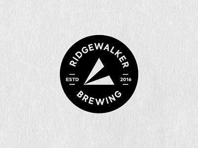 Ridgewalker Logo Redesign beer brewery circle enclosure logo northwest pacific northwest seal