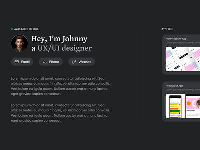 Resume Template design resume ui uiux web design