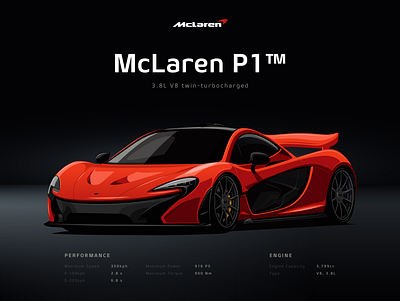 McLaren P1 brochure car design game granturismo illustration landing mclaren p1 page racing sport ui
