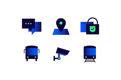 Icons for Push To Talk Solutions branding graphic design