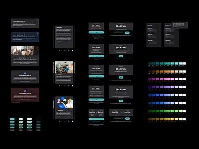Light and Dark Mode Components branding components dark mode dark mode ui dark ui design design system insurance light mode light mode ui light ui ui user experience user interface ux