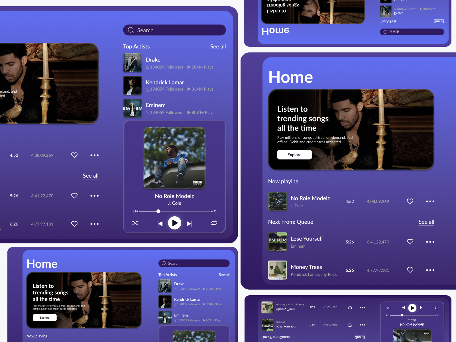 DailyUI Challenge Day 9/100 (Music Player Design) branding dailyui dailyuichallenge day 9 ui challenge day9 design graphic design logo music player design musicplayer typography ui vector