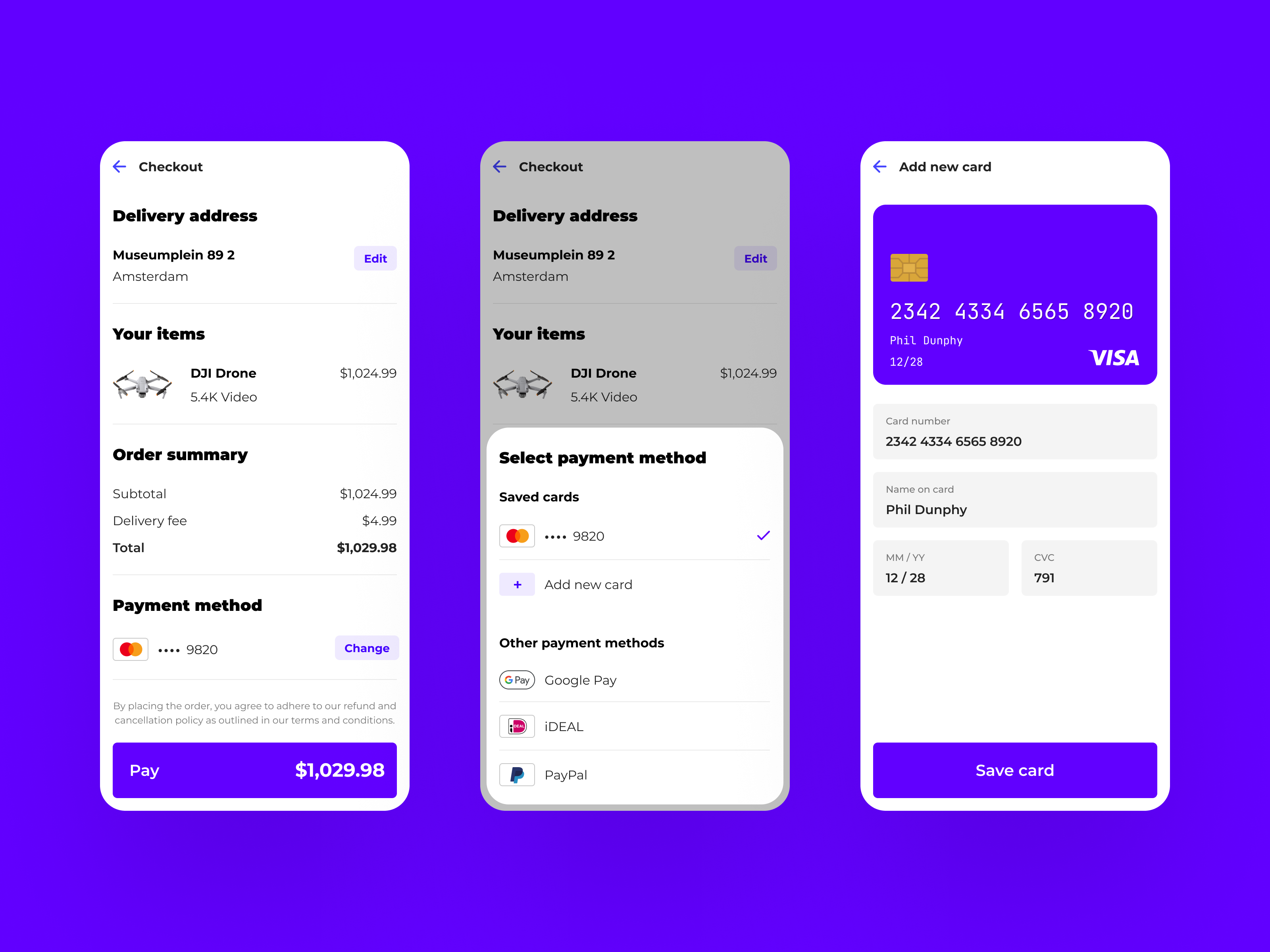 Daily UI #002 — Add credit card checkout credit card dailyui design interaction design ui ux