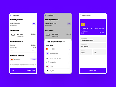 Daily UI #002 — Add credit card checkout credit card dailyui design interaction design ui ux