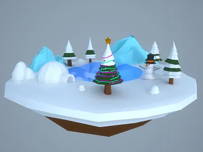 Low Poly Christmas Igloo #1 3d animation app branding design graphic design illustration logo motion graphics typography ui ux vector