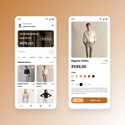 Clothes E Commerce Mobile UI dailyui design ui ui design ux ux design