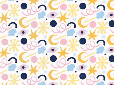 Abstrait abstract abstract art blue digital art illustration motif pattern pattern designer pink shapes yellow