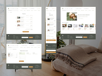 Bed linen e-commerce - order, bag and thanks pages design e commerce figma order page shop ui ui design ux ui web web design корзина спасибо