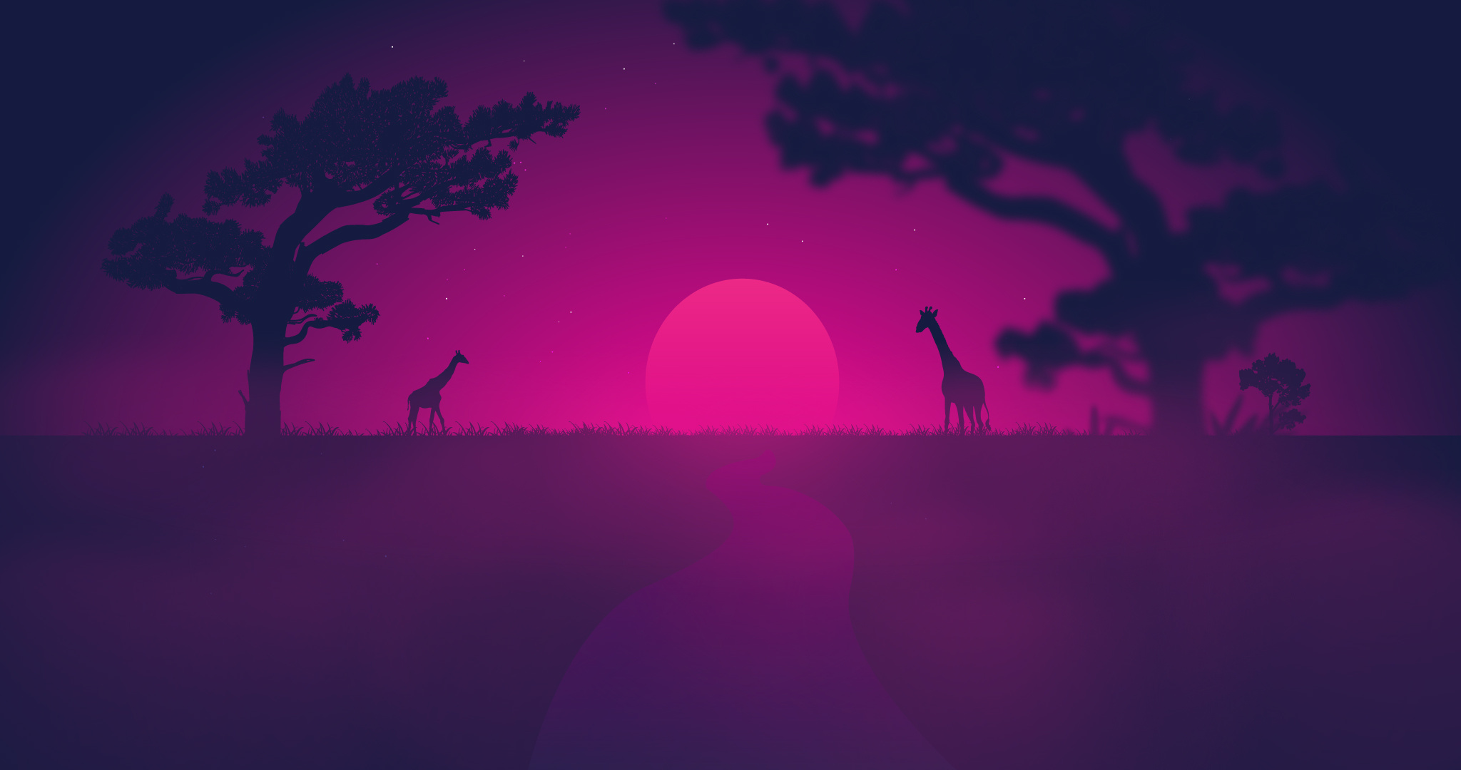 silhouette giraffe vector illustration by UI.Salman on Dribbble