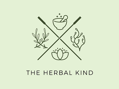 The Herbal Kind Logo acupuncture branding design graphic design herbal illustration logo medicine