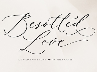 Besotted  Wedding Calligraphy Font
