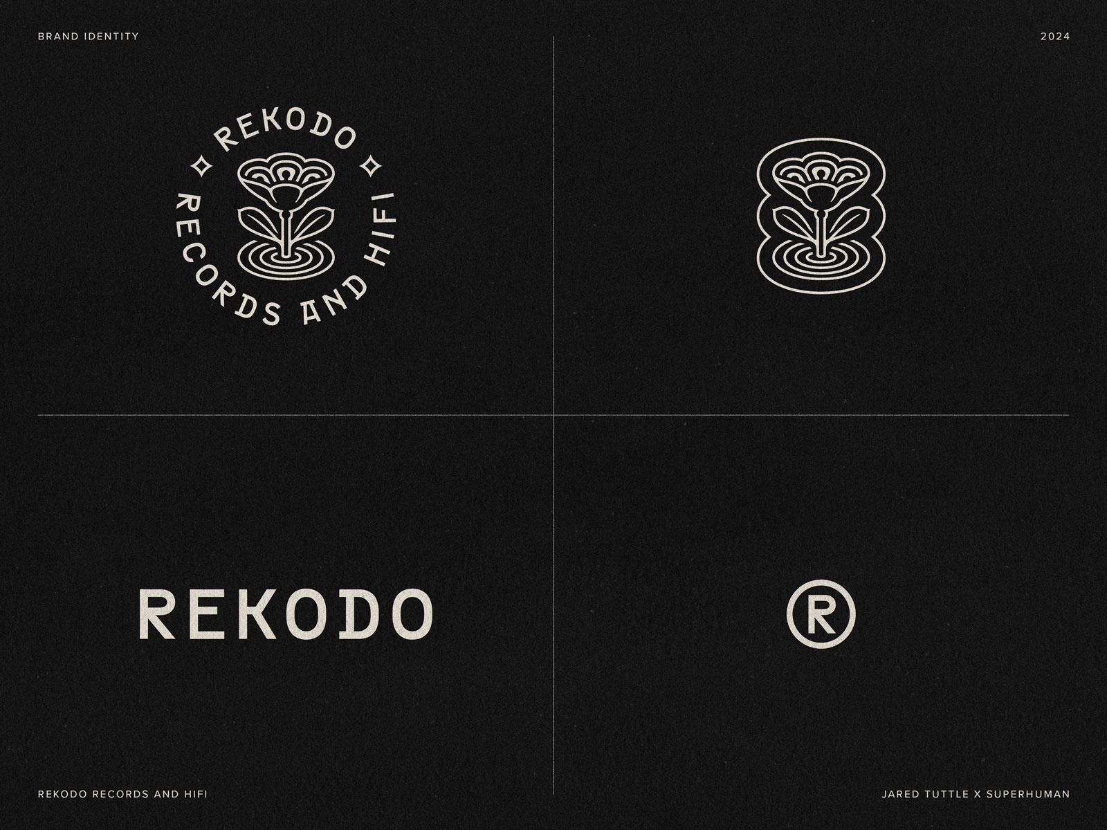 Rekodo bespoke type brand identity branding club custom typography graphic design icon iconography identity design logo logo design logomark logotype monoline music process procreate symbol vinyl records wordmark
