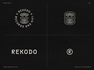 Rekodo bespoke type brand identity branding club custom typography graphic design icon iconography identity design logo logo design logomark logotype monoline music process procreate symbol vinyl records wordmark