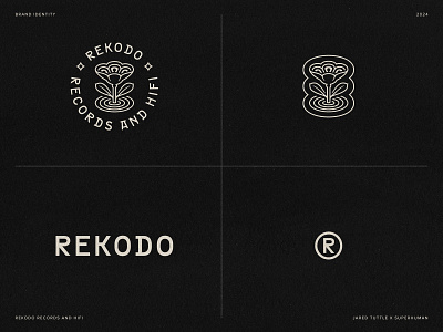 Rekodo bespoke type brand identity branding club custom typography graphic design icon iconography identity design logo logo design logomark logotype monoline music process procreate symbol vinyl records wordmark