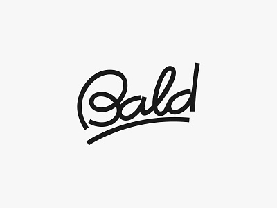 Bald - Lettering, logo design, logotype abstract logo branding design handwriting logo lettering lettering logo logo logo design logotype minimalist logo modern logo monogram typography