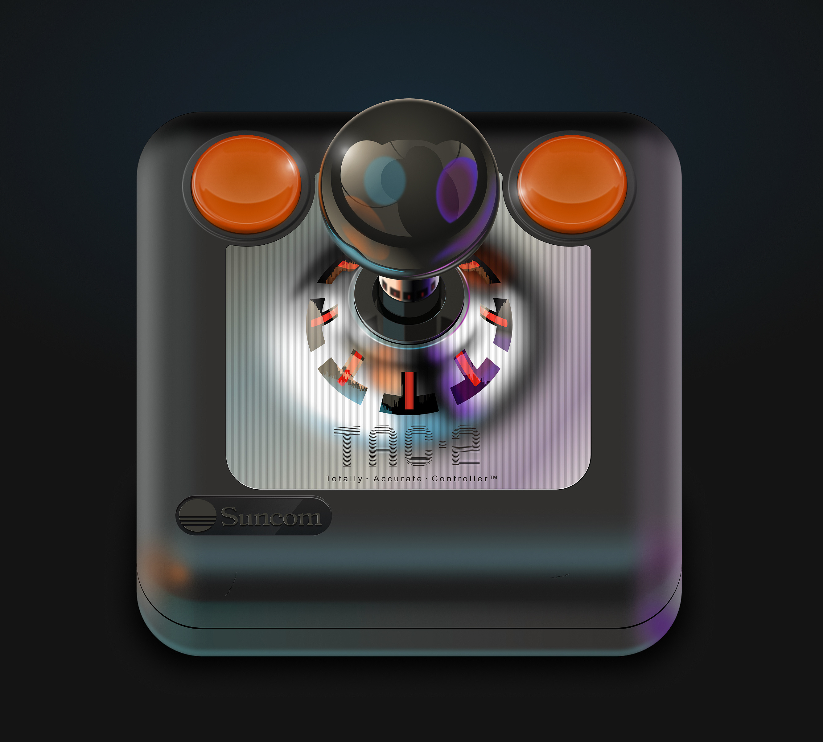 Tac-2 commodore 64 figma gloss illustration joystick tac 2 vector