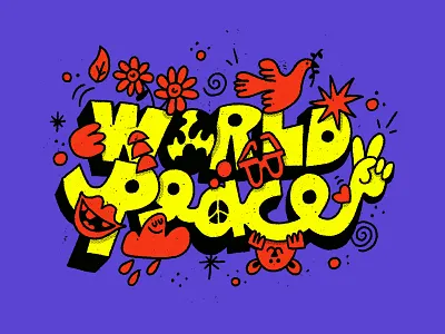 🌎✌️🌎✌️🌎✌️ art character design doodle illustration kids lettering type vector