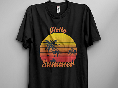 Summer t shirt Design best t shirt design design fashion graphic design hello summer summer beach summer t shirt vector