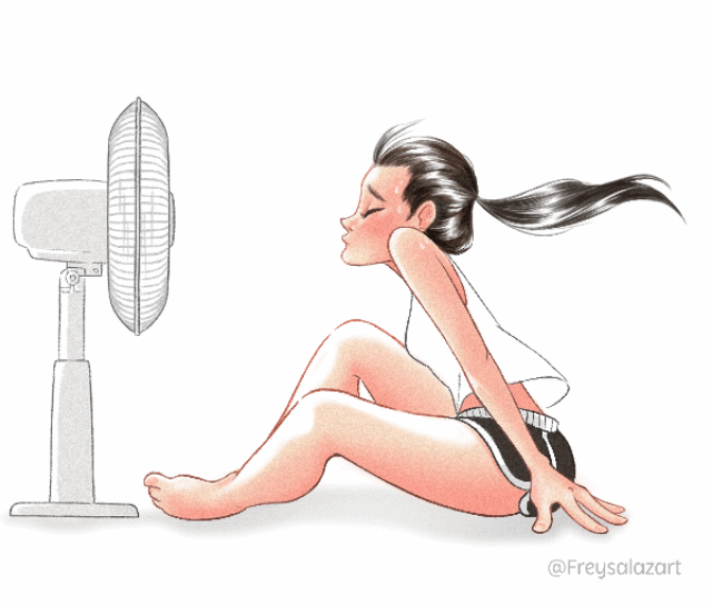 It's Hot animation girl illustration