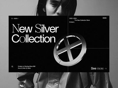 The New Silver Collection website 3d animation collection composition e commerce emblem grid jewelry modular grid motion graphics pendant shop silver store text typography ui web website x men