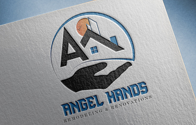 Angel Hand Logo 3d branding graphic design logo motion graphics ui