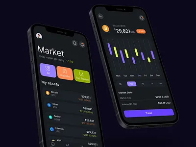 Crypto Trading App app design web web ui