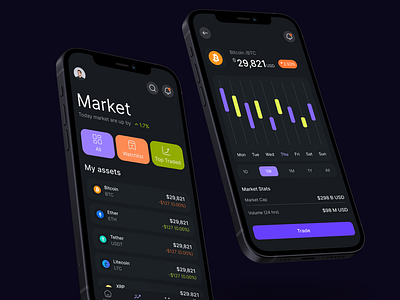 Crypto Trading App app design web web ui