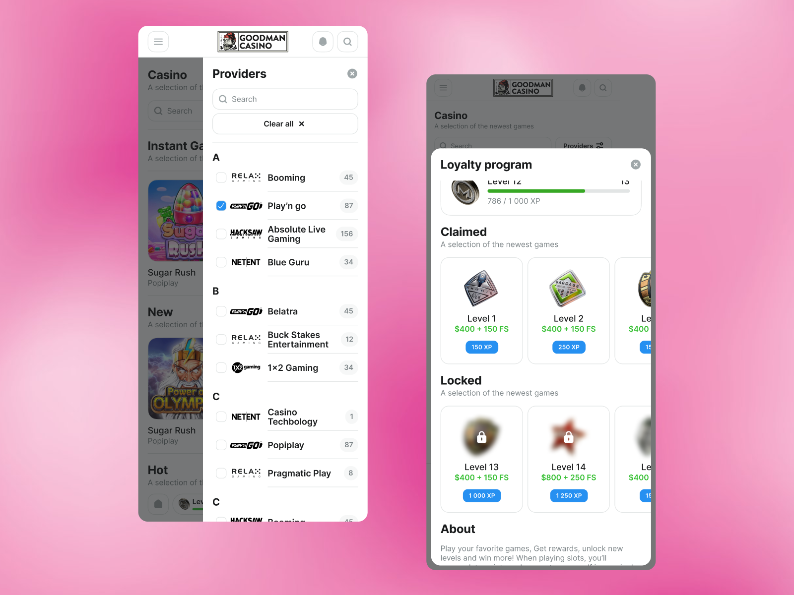 Goodman Casino - Mobile Version by Sok Studio on Dribbble