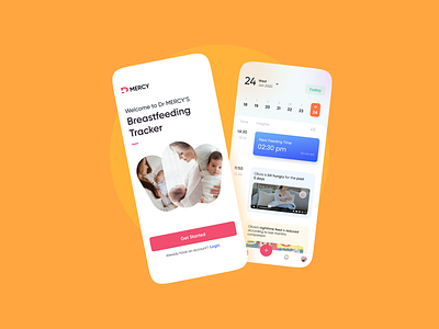 Breastfeeding Tracker breastfeeding chatbot mobile ui ux video library