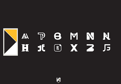Abstract Letters, Minimalist Design, Modern Alphabet adobe adobe illustrator brand branding design graphic design illustration letter logo minimalist design modern alphabet