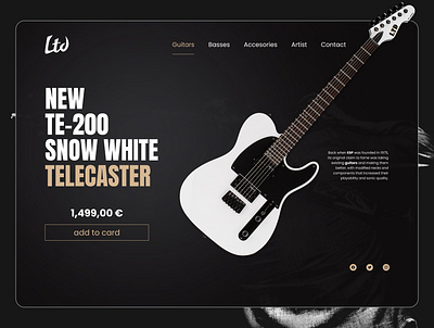 LTD- Guitars web UI conceptdesign guitars guitarshop ui web webui