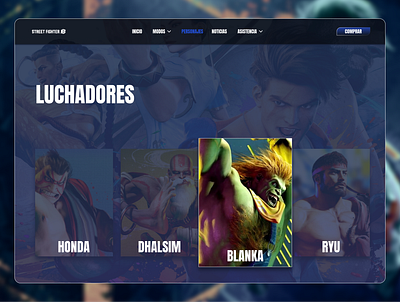 Game characters UI characters conceptdesign design fighters gameui gaming streetfighter ui ux videogames