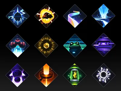 Shoulders of Giants V1.3 New Ability Icons 3d design game icon illustration photoshop ui
