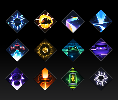 Shoulders of Giants V1.3 New Ability Icons 3d design game icon illustration photoshop ui