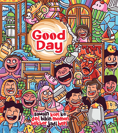 Good Day Gaul Custom Doodle Illustration art artwork branding colorful cute design doodle doodle art doodle illustration illustration logo