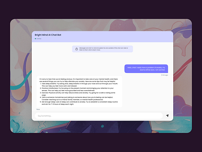 AI Chat Website for Mental Help 🪷 design