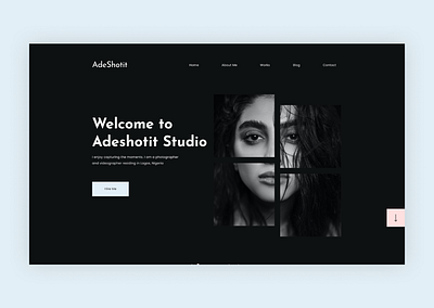 Adeshotit Photography Website creative ui design figma photography website ui ui design ui ux uidesign uiux web design web designer web ui webdesign website design webui