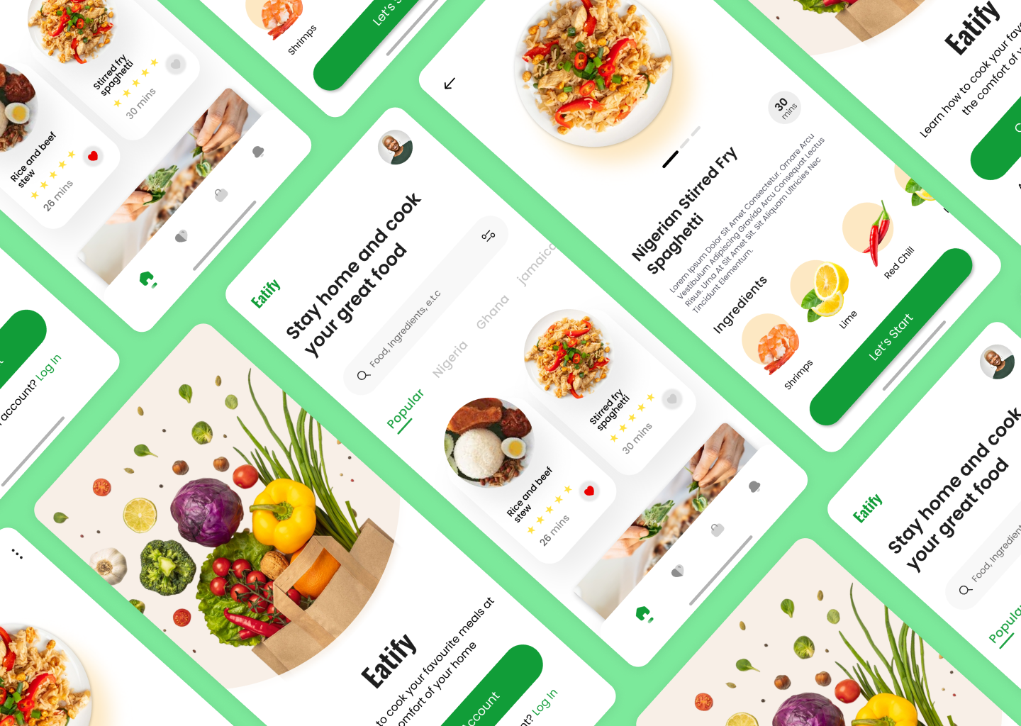 Eatify App Design by Olayiwola Tunde on Dribbble