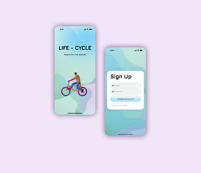 Life - Cycle adventure app bike branding cycle cycling design explore logo outdoors sports trail ui ux vr