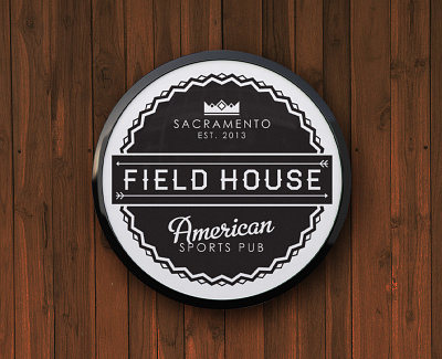 Field House American Sports Pub | Sacramento, CA beverage branding design food graphic design hipster logo minimal modern vintage pub restaurant sports vintage
