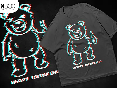 Streetwear Design for T-Shirt and Clothing - Heavy Drinking cartoon character clothing design fashion design graphic design illustration streetwear design