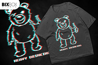 Streetwear Design for T-Shirt and Clothing - Heavy Drinking cartoon character clothing design fashion design graphic design illustration streetwear design