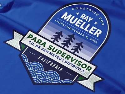 Ray Mueller Political Campaign | San Mateo County, CA design graphic design minimal political campaign politics shirt