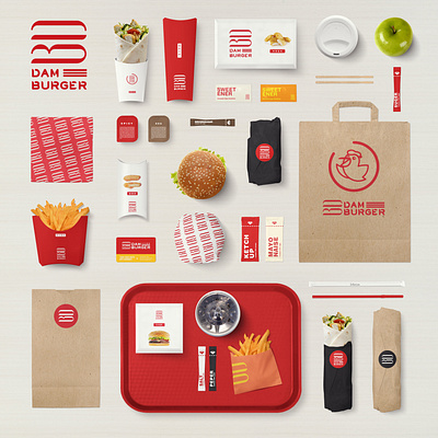 DAM BURGER ID branding design graphic design logo