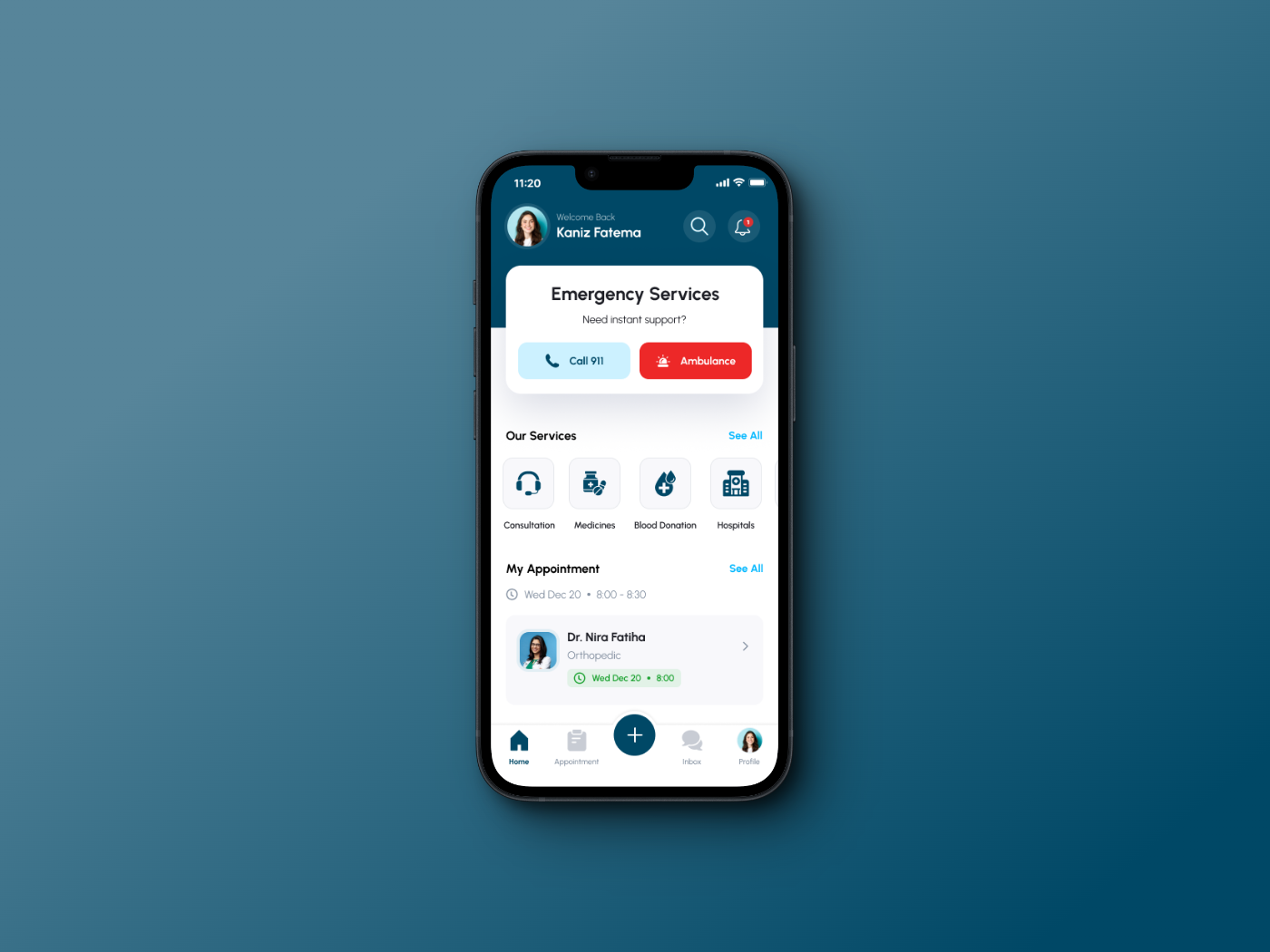 Eclinic - HealthCare Mobile App by Kaniz Fatema on Dribbble